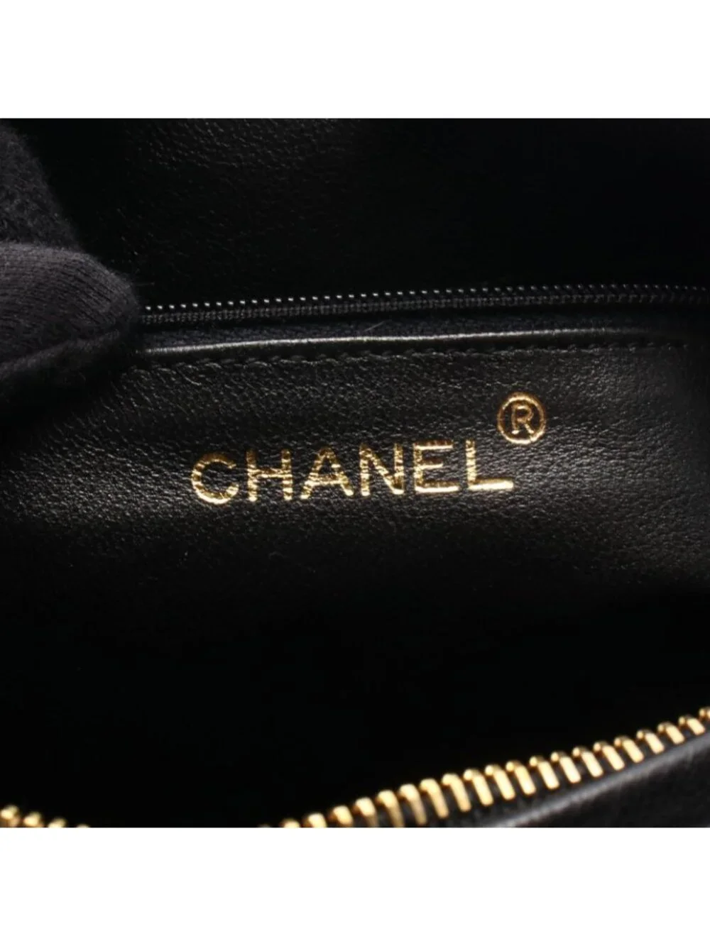Chanel Shoulder Bag Quilted Black Lambskin Chain